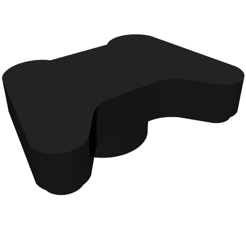 Rendu LDraw de Contrôleur de jeu [uni] (Game Controller [Plain]), couleur indicative
