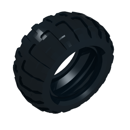 Rendu LDraw de Pneu 94.8 x 44 R Ballon (Tyre 94.8 x 44 R Balloon), couleur indicative