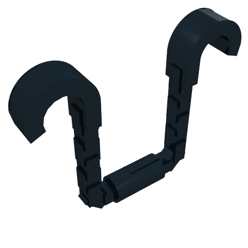 Rendu LDraw de Équipement Menottes longues [Batman] (Equipment Handcuffs Long [Batman]), couleur indicative