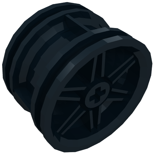 Rendu LDraw de Roue 30.4 x 20 sans goupilles, avec jante renforcée (Wheel 30.4 x 20 without Pinholes, with Reinforced Rim), couleur indicative