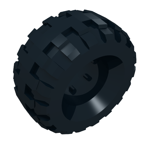 Rendu LDraw de Pneu 37 x 18 R Ballon (Tyre 37 x 18 R Balloon), couleur indicative
