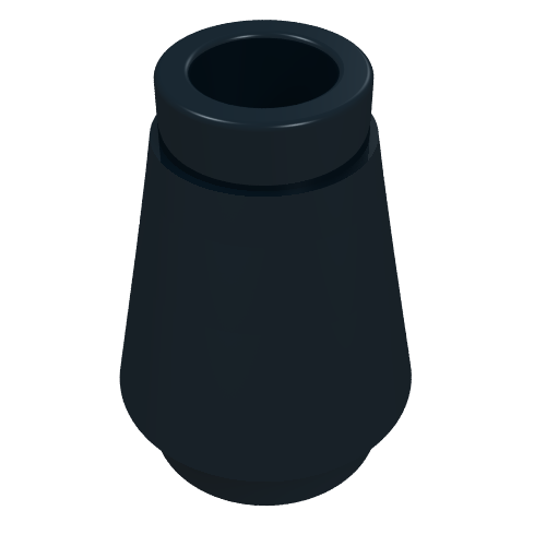 Cône 1 x 1 [haut rainure] (Cone 1 x 1 [Top Groove])