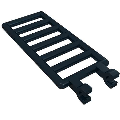 Barre 7 x 3 avec double attaches (échelle) [attaches droits] (Bar 7 x 3 with Double Clips (Ladder) [Straight Clips])
