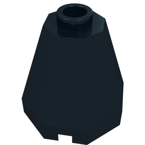 Rendu LDraw de Cône 2 x 2 x 1 2/3 octogonal, ouvert tenon (Cone 2 x 2 x 1 2/3 Octagonal, Open Stud), couleur indicative