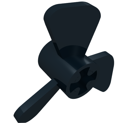 Hélice 3 pale 3 diamètre avec axe transversal (Propeller 3 Blade 3 Diameter with Axle Cross)