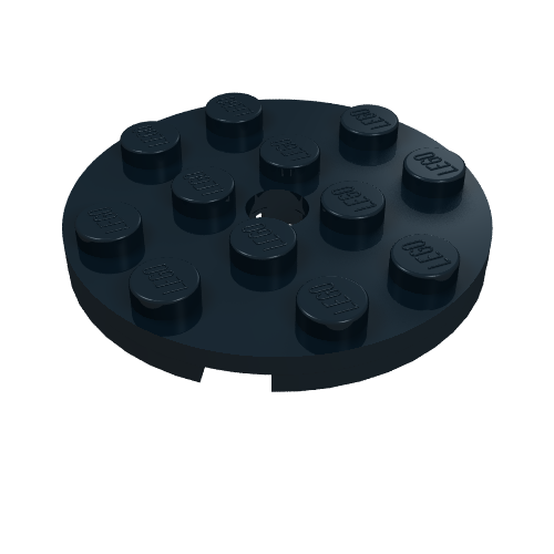 Plaque ronde 4 x 4 avec trou pour connecteur (Plate Round 4 x 4 with Pin Hole)