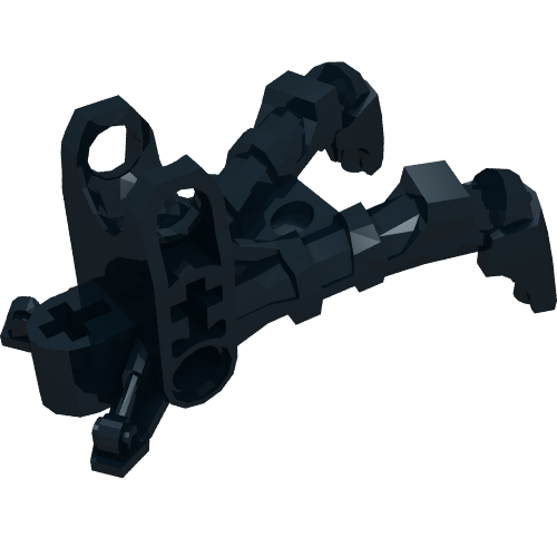 Rendu LDraw de Large Figure Foot, Claw avec Ball Socket (Shadow Matoran), couleur indicative