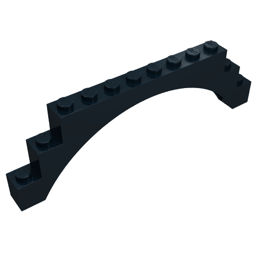 Rendu LDraw de Brique Arche 1 x 12 x 3 (Brick Arch 1 x 12 x 3), couleur indicative