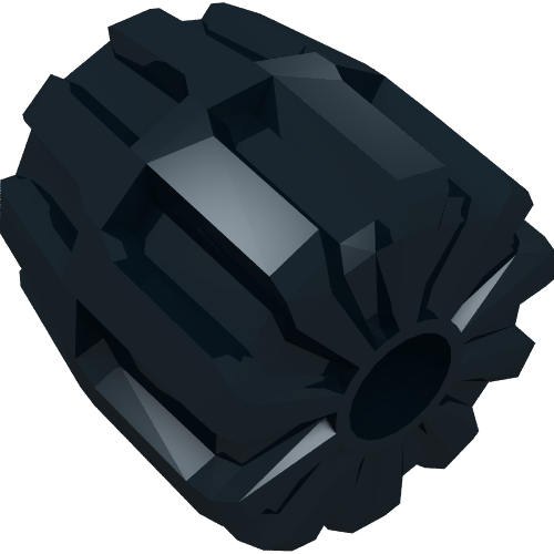 Rendu LDraw de Roue en plastique dur petit (22mm D. x 24mm) (Wheel Hard Plastic Small (22mm D. x 24mm)), couleur indicative