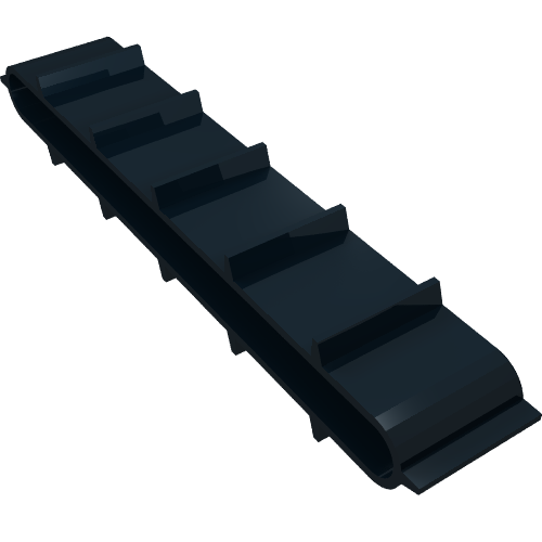 Rendu LDraw de Courroie transporteuse, bande de roulement / Liens / Pistes (Conveyor Belt, Tread / Links / Tracks), couleur indicative