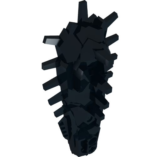 Rendu LDraw de Large Figure Weapon Club, Thorned, Half (Stronius), couleur indicative