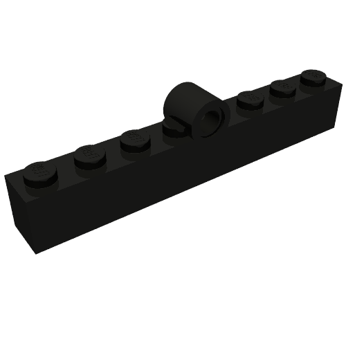 Rendu LDraw de Charnière brique 1 x 8 Assemblage complet (Hinge Brick 1 x 8 Complete Assembly), couleur indicative