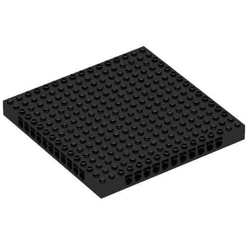 Rendu LDraw de Brique Spécial 16 x 16 x 1 1/3 avec trous pour connecteurs (Brick Special 16 x 16 x 1 1/3 with Pin Holes), couleur indicative
