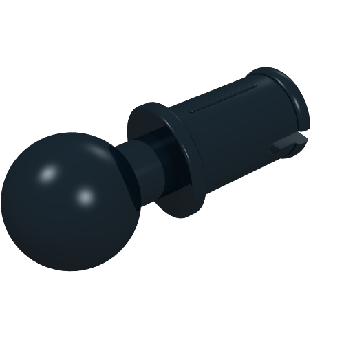 Rendu LDraw de Technic connecteur avec Friction Ridges Lengthwise and Towball - Square connecteur trou, couleur indicative