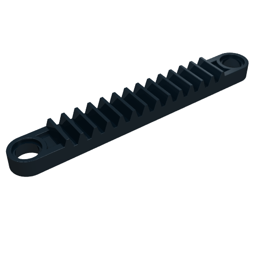 Rendu LDraw de Porte-engrenages Technic 1 x 8 avec trous (Technic Gear Rack 1 x 8 with Holes), couleur indicative