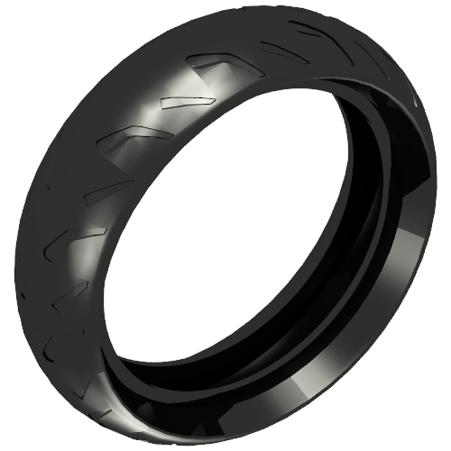 Rendu LDraw de Pneu 94.2 x 22 course de moto (Tyre 94.2 x 22 Motorcycle Racing Tread), couleur indicative