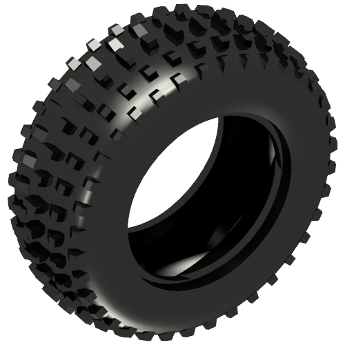 Rendu LDraw de Pneu 75 x 28 hors route (Tyre 75 x 28 Off Road), couleur indicative