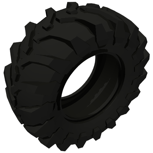 Rendu LDraw de Pneu 81 x 35 tracteur (Tyre 81 x 35 Tractor), couleur indicative