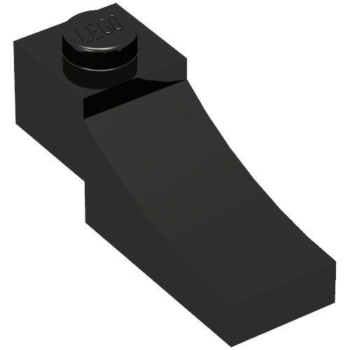 Brique courbée, 3 x 1 avec découpe inversée 1/3 (Brick Curved, 3 x 1 with 1/3 Inverted Cutout)
