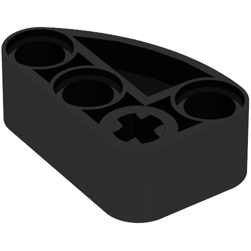 Rendu LDraw de Poutre Technic 2 x 3 L-forme avec quart d'ellipse épais (Technic Beam 2 x 3 L-Shape with Quarter Ellipse Thick), couleur indicative