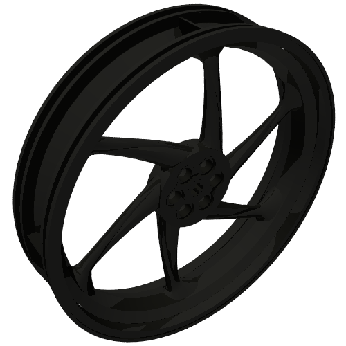Rendu LDraw de Roue 107.1 x 24 moto (Wheel 107.1 x 24 Motorcycle), couleur indicative