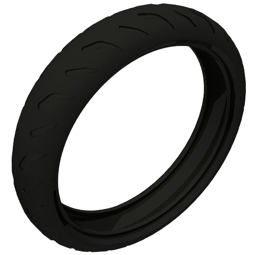 Rendu LDraw de Pneu de course de moto, étroit (Tyre Motorcycle Racing Tread, Narrow), couleur indicative