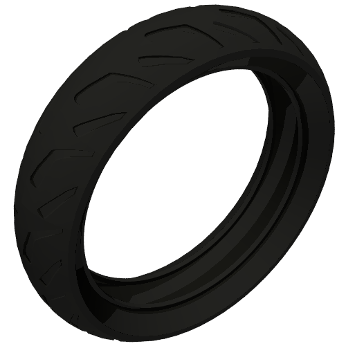 Rendu LDraw de Pneu de course de moto (Tyre Motorcycle Racing Tread), couleur indicative