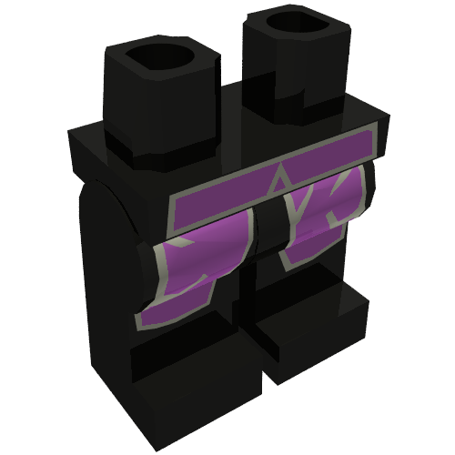 Rendu LDraw de Hips and Black jambes avec Purple Coattails Print (Severus Snape), couleur indicative