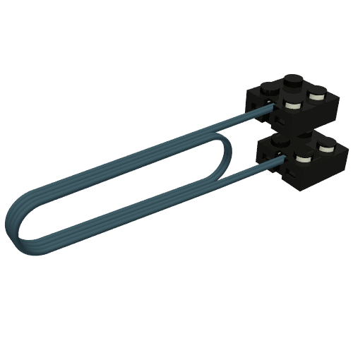 Rendu LDraw de Wire avec Brique 2 x 2 x 2/3 Pair, 33L, couleur indicative