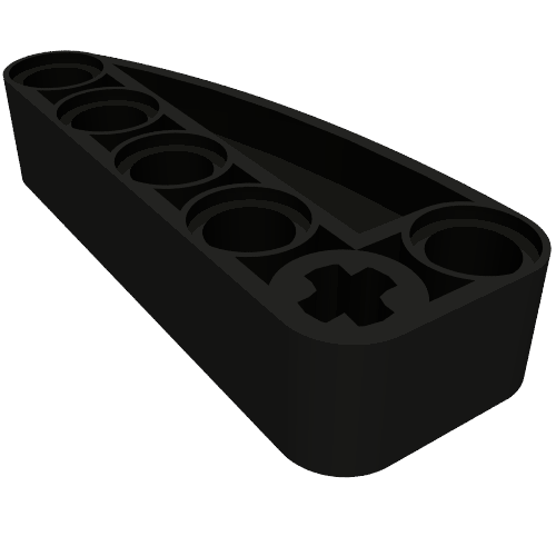 Rendu LDraw de Poutre Technic 2 x 5 L-forme avec quart d'ellipse épais (Technic Beam 2 x 5 L-Shape with Quarter Ellipse Thick), couleur indicative