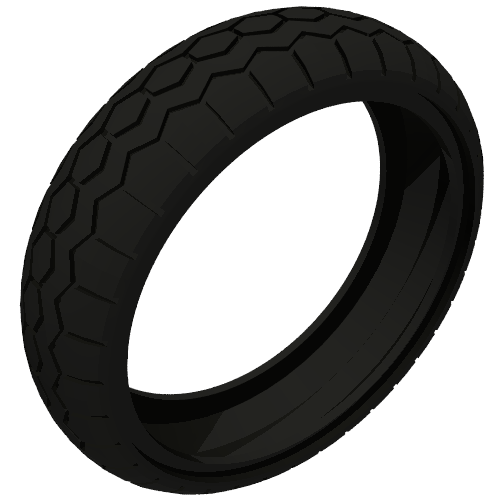 Rendu LDraw de Pneu 75 x 20 moto (Tyre 75 x 20 Motorcycle), couleur indicative