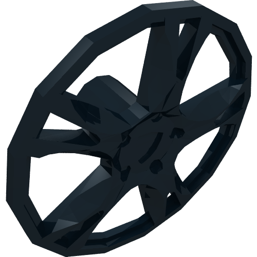 Rendu LDraw de roue Cover 5 Spoke Thick [Fits 56145], couleur indicative