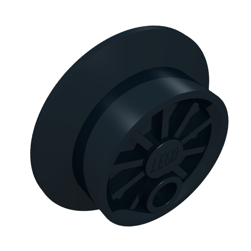 Rendu LDraw de Train de roues pour moteur électrique 12V (Wheel Train for 12V Electric Motor), couleur indicative