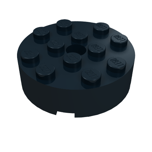 Brique ronde 4 x 4 trous centraux (Brick Round 4 x 4 Centre Hole)