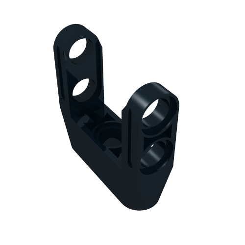 Rendu LDraw de Raccord pour connecteur Technic articulation lisse double avec axe et trous pour connecteurs (Technic Pin Connector Toggle Joint Smooth Double with Axle and Pin Holes), couleur indicative