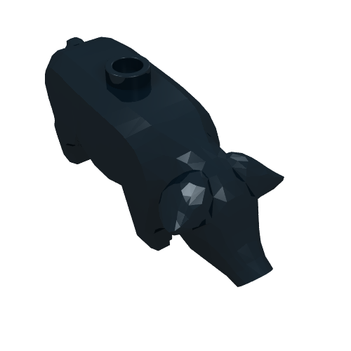 Rendu LDraw de Animal, porc, grande [sans motif] (Animal, Pig, Large [Plain]), couleur indicative