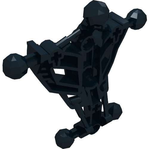 Rendu LDraw de Grande figurine squelettique, torse, angulaire avec rotules (Large Figure Skeletal, Torso, Angular with Ball Joints), couleur indicative
