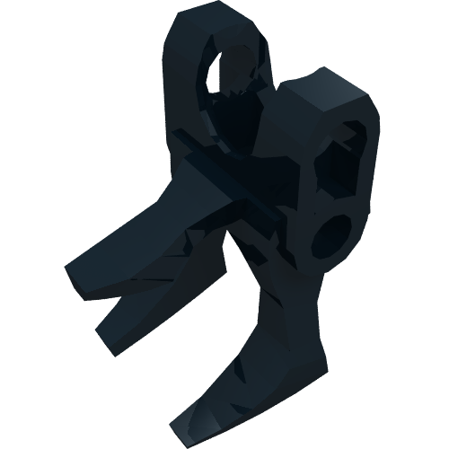 Rendu LDraw de Large Figure Weapon, Claw avec Ball Joint Socket, couleur indicative