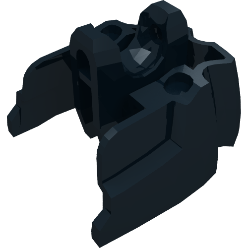 Rendu LDraw de Large Figure Foot, Short avec Ball Joint Socket, couleur indicative