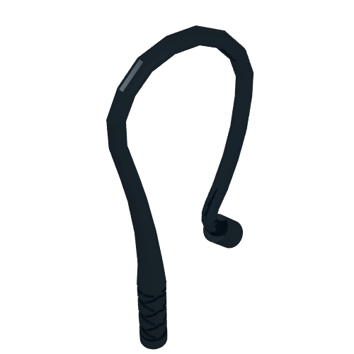 Rendu LDraw de Équipement fouet - plié (Equipment Whip - Bent), couleur indicative
