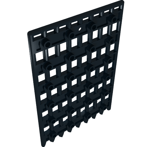 Rendu LDraw de Porte 1 x 8 x 12 Porte du Château (Portcullis) (Door 1 x 8 x 12 Castle Gate (Portcullis)), couleur indicative