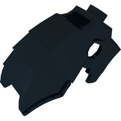 Rendu LDraw de Animal / Creature Accessory, Horse Battle Helmet Top tenon for Horn [Unicorn], couleur indicative