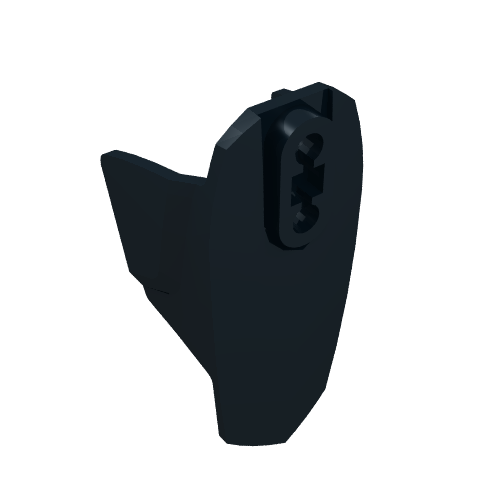 Rendu LDraw de Grande couverture de membre de figurine, taille 6, armure avec la douille de rotule (Large Figure Limb Cover, Size 6, Armor with Ball Joint Socket), couleur indicative