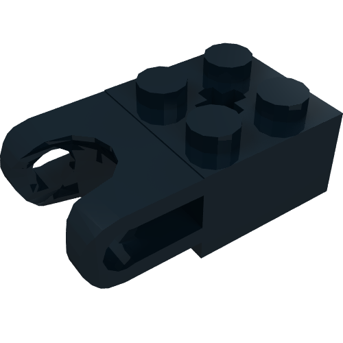 Rendu LDraw de Brique Technic Spécial 2 x 2 avec douille à bille grand et trou pour axe (Technic Brick Special 2 x 2 with Ball Socket Wide and Axle Hole), couleur indicative