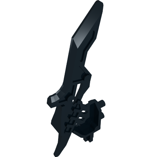 Rendu LDraw de Large Figure Weapon Claw, Half, couleur indicative