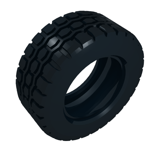 Rendu LDraw de Pneus 94,3 x 38 R (Tyre 94.3 x 38 R), couleur indicative
