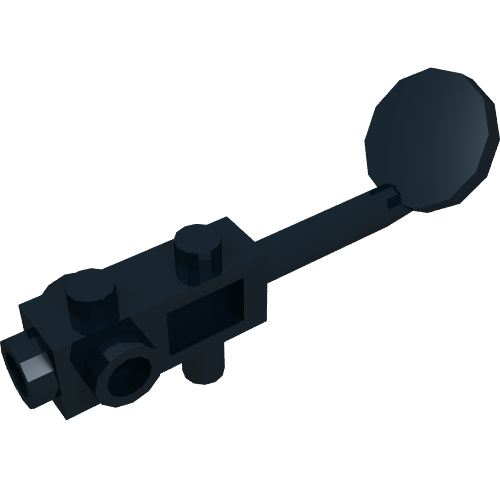 Rendu LDraw de Équipement Détecteur de métaux, pas de tenon sur la tête de recherche (Equipment Metal Detector, no Stud on Search Head), couleur indicative
