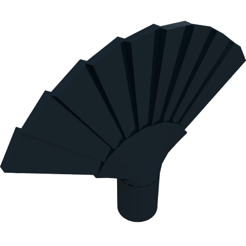 Rendu LDraw de Équipement Ventilateur à main [uni] (Equipment Hand Fan [Plain]), couleur indicative