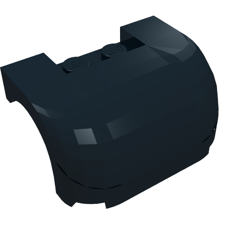 Rendu LDraw de Corps du véhicule, arc de roue / garde-boue 3 x 4 x 1 2/3 avant incurvé (Vehicle Body, Wheel Arch / Mudguard 3 x 4 x 1 2/3 Curved Front), couleur indicative