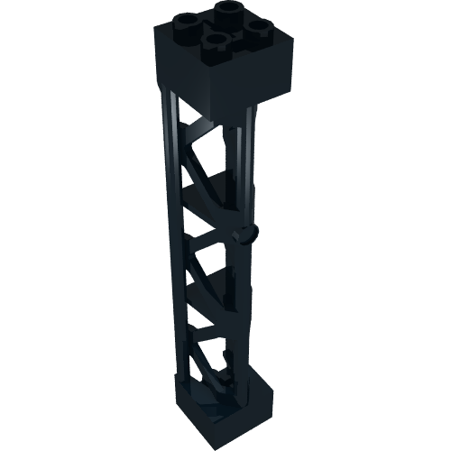 Rendu LDraw de Support 2 x 2 x 10 poutre triangulaire verticale - Type 4 - 3 poteaux, 3 sections (Support 2 x 2 x 10 Girder Triangular Vertical - Type 4 - 3 Posts, 3 Sections), couleur indicative